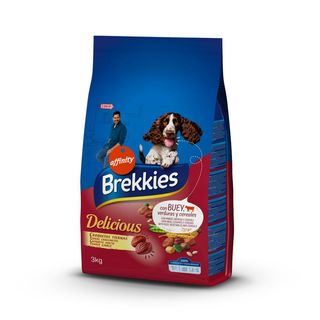 Brekkies Excel Pienso Delicious para Perros con Buey Verduras y Cereales (3 Kg) 3700260211747 (152919)