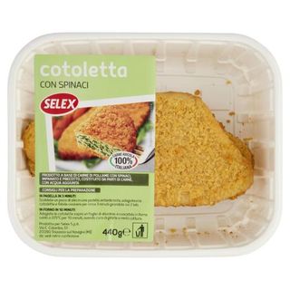 Selex Cotoletta di Tacchino e Pollo con Spinaci 4 porzioni 440 g