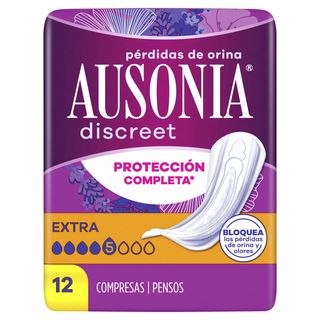 Compresa Incontinencia Extra Ausonia Discreet 12 Ud (301359)