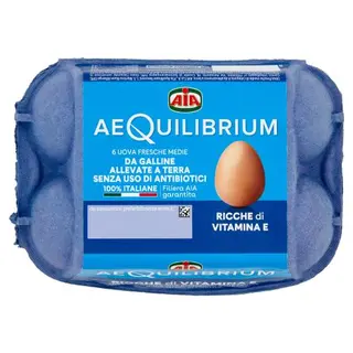 Aia Aequilibrium Senza Uso Di Antibiotici 6 Uova Fresche Medie