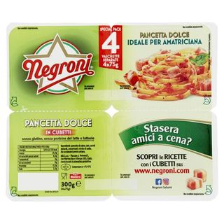 Negroni Pancetta Dolce In Cubetti 4 X 75 G - 130843
