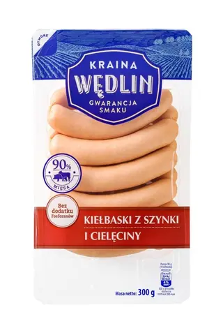 Kraina Wędlin Kiełbaski z szynki i cielęciny 300g