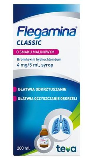 Flegamina Syrop - o smaku malinowym 4 mg/5 ml 200 ml