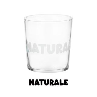 Bicchiere acqua in vetro scritta Naturale - 360 ml