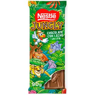 Nestlé Tableta De Chocolate Con Leche Y Galletas Jungly 90 G