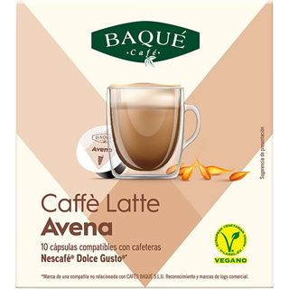 BAQUÉ Café Con Leche De Avena 10 Cápsulas