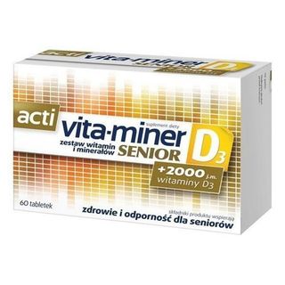 Vita-miner Senior D₃ Zestaw witamin i minerałów 60 sztuk