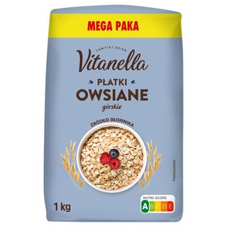 Vitanella Płatki owsiane górskie, 1 kg