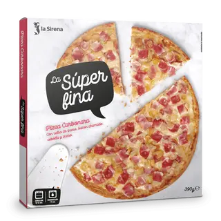Pizza Carbonara La Súper Fina Caja 390 Gr.