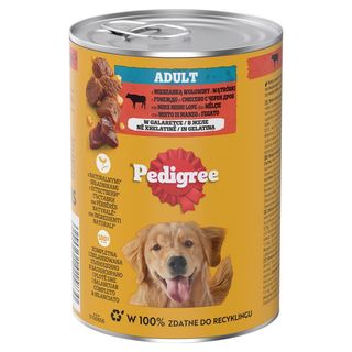 Pedigree Adult Mokra karma dla dorosłych psów z mieszanką wołowiny i wątróbki w galaretce 400 g