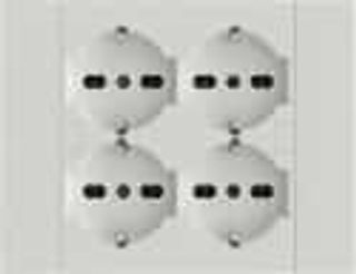 MULTIPRESA DA INCASSO QUADRA 4 PRESE P40 BIANCA - 420009343