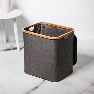 Kosz na pranie | NELLIE | szary | 40,5x32x42 cm | 884592