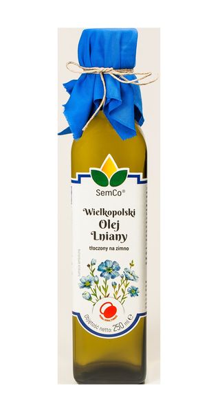 SemCo - Wielkopolski olej lniany tłoczony na zimno - 250 ml