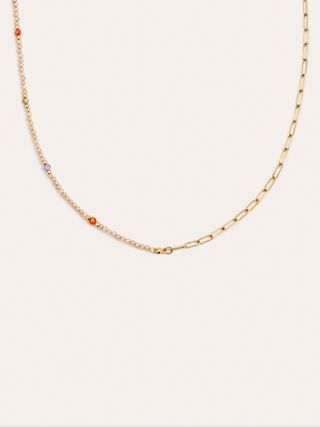 Collar Glam 90cm Acero Baño Oro
