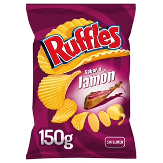 Papas Fritas Ruffles Sabor Jamón Onduladas 150Gr