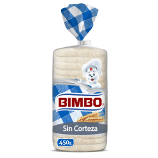 Pan Molde Sin Corteza Bimbo 450Gr.