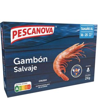 PESCANOVA Gambon Salvaje Crudo 16/25 Congelado 2 Kg