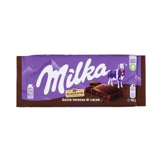 Milka Gusto Intenso di Cacao, tavoletta di cioccolato al latte 100% Alpino - 90g