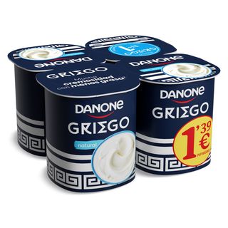 Yogur Griego Natural Danone Pack 4 X 110 G