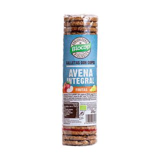 Galleta con Copos Integrales de Avena y frutas 250g Biocop
