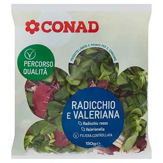 CONAD Percorso Qualità Radicchio e Valeriana 150 g - 8003170033436