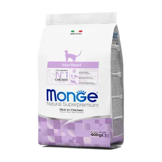 Monge natural superpremium sterilised cat adult con pollo 400g