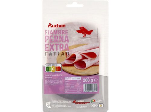 FIAMBRE DA PERNA EXTRA AUCHAN FATIAS 200 G