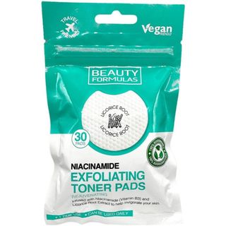 Almohadillas Limpiadora Faciales Exfoliantes Niacinamida - Beauty Formulas - 30 unidades 5012251013765