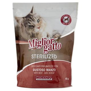 Migliorgatto Sterilized Croccanti Prelibatezze Con Gustoso Manzo 400 G - 137781
