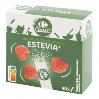 Edulcorante Eritritol Y Glucósidos De Esteviol Carrefour 40 Ud.
