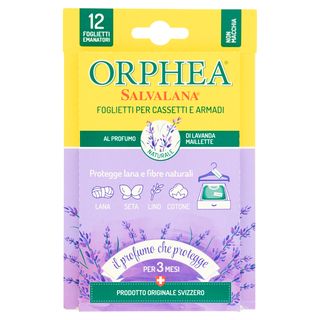 Orphea Salvalana Foglietti Per Cassetti E Armadi Al Profumo Di Lavanda Maillette 12 Pz -2303