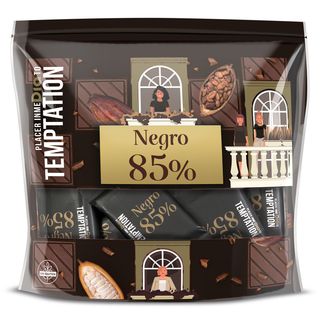 Chocolate Negro 85% Cacao En Porciones Temptation De Dia Bolsa 176 G