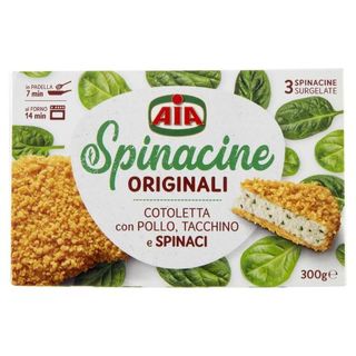Aia Spinacine Originali Cotoletta Con Pollo, Tacchino E Spinaci Surgelato 300 G