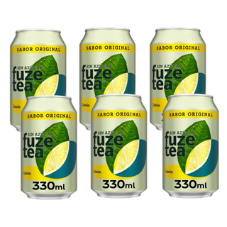 Pack 6x Fuze Tea Limón Sin Azúcar Lata 330ml 
