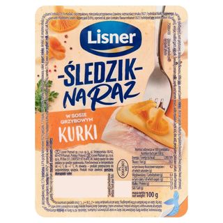 Lisner Śledzik Na Raz w sosie grzybowym Kurki, 100 g