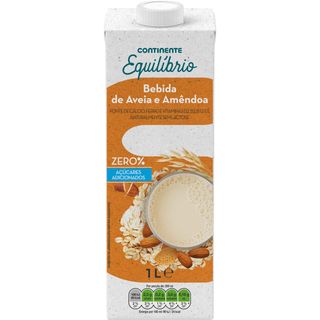 Bebida Vegetal Aveia e Amêndoa Continente Equilíbrio (emb. 1 lt)