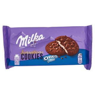 Milka Cookies Sensation Oreo, cookies ripieni di crema Oreo - 156g - 7622201401900