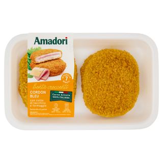 Amadori Cordon Bleu Con Cotto Di Tacchino E Formaggio 0,250 Kg