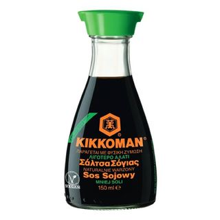 Kikkoman Sos sojowy naturalnie warzony o zmniejszonej zawartości soli, 150 ml