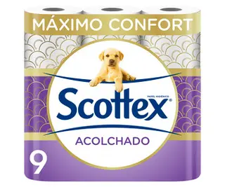 Papel Higienico Acolchado Scottex 9 Rollos