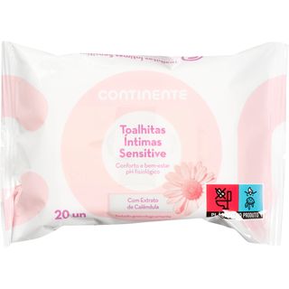 Toalhitas Íntimas Sensitive Continente (emb. 20 un)