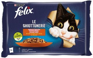 FELIX LE GHIOTTONERIE STRACCETTI IN GELATINA 2 CONIGLIO - 2 AGNELLO 4X85GR   NES0142