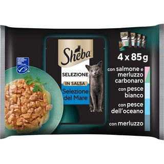 Sheba selezione cat busta multipack 4x85g mix pesce