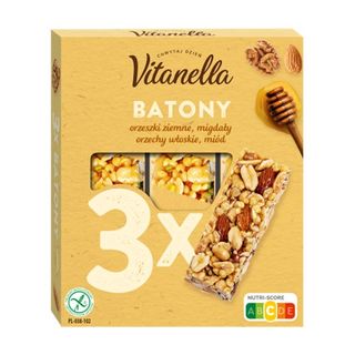 Vitanella Batony z orzechamii i miodem, 3x35 g