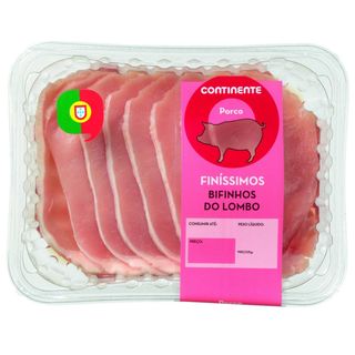 Bifinhos do Lombo de Porco Finíssimos Continente (emb. 250 gr)