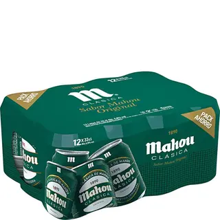 Mahou Clásica Cerveza Pack Lata 12X33 Cl