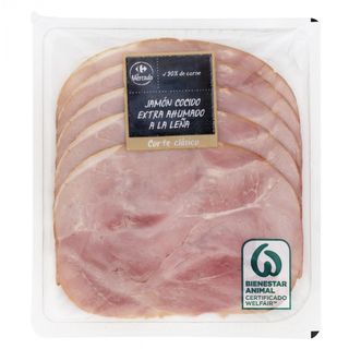 Jamón Cocido Extra Ahumado C.Clásico Carrefour 180 Gr.