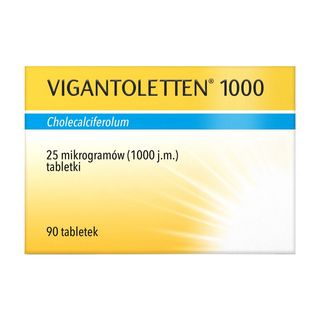 Vigantoletten 1000, 1000 j.m., tabletki, 90 szt., witamina D