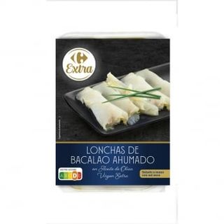 Bacalao Ahumado En Lonchas En Aceite De Oliva Virgen Extra Extra Carrefour 80 G.