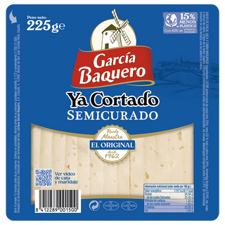 Queso Semicurado Ya Cortado Garcia Baquero 250 G